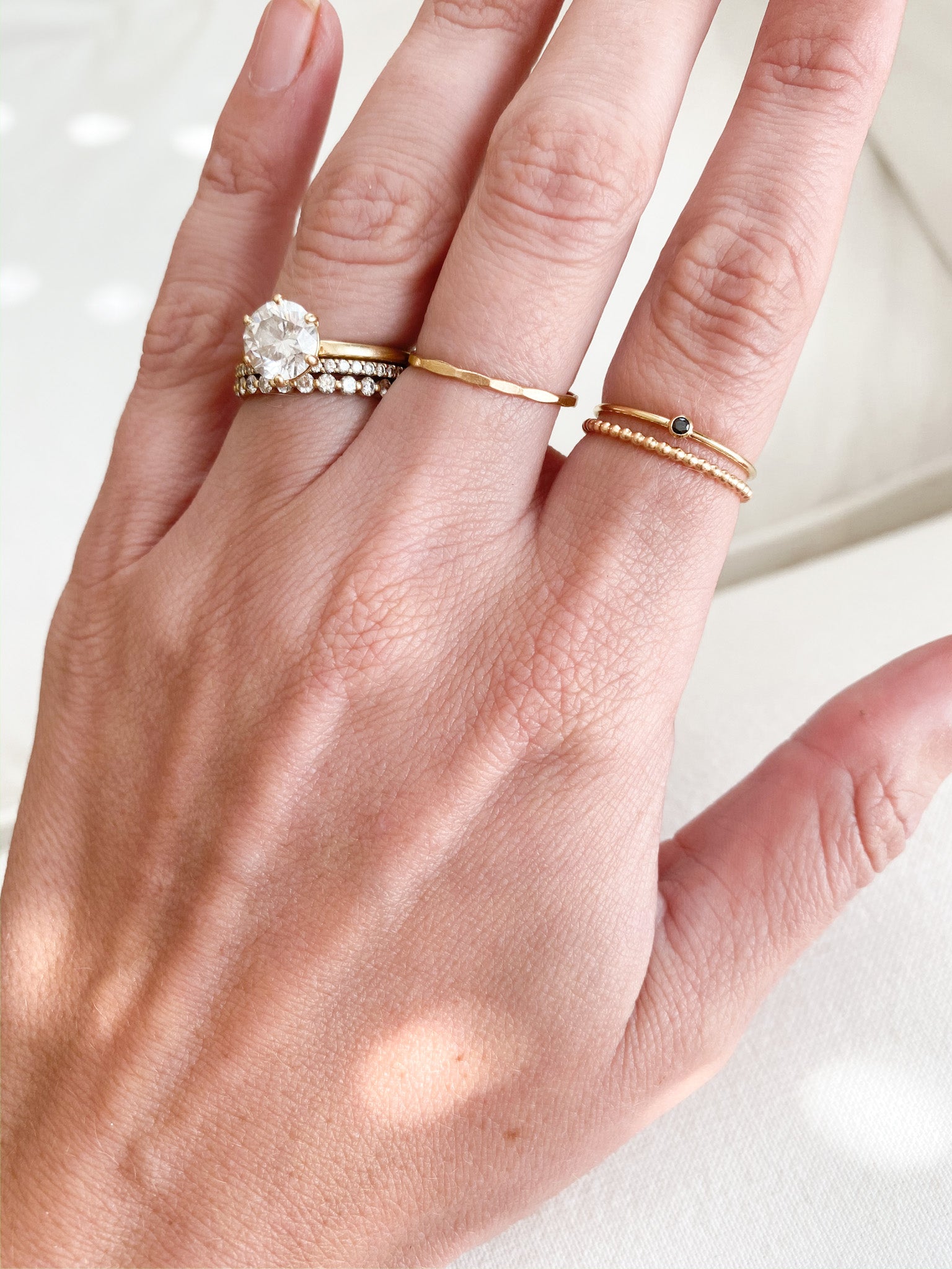 Hammered Stacking Ring