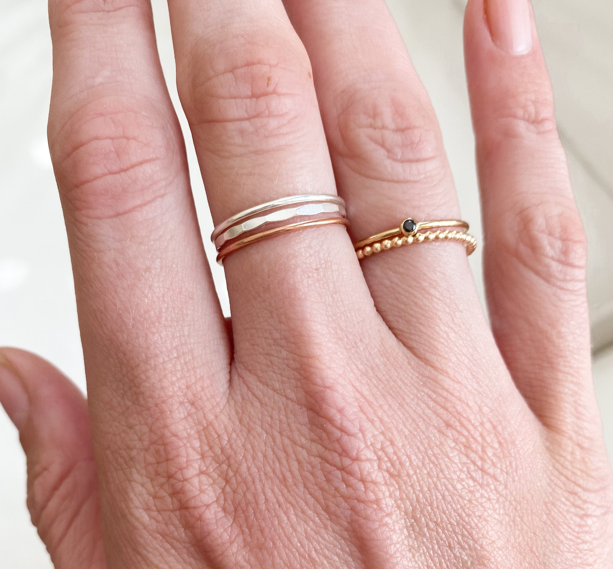 Hammered Stacking Ring