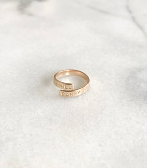 I Will Carry You Ring in 14K Gold Fill