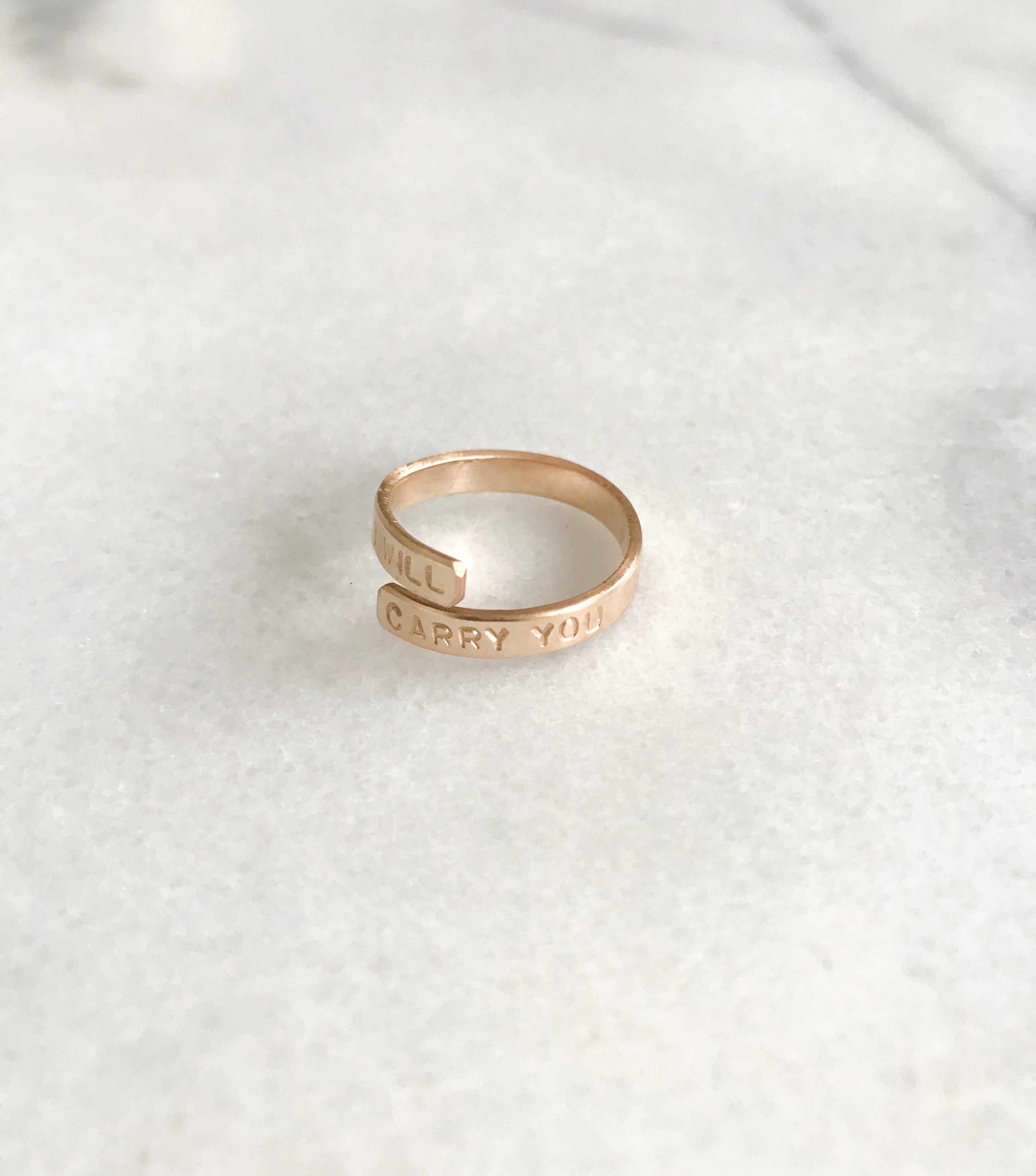 I Will Carry You Ring in 14K Gold Fill