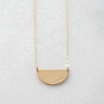 Hammered Half Moon Necklace