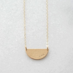 Hammered Half Moon Necklace